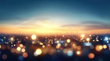 Cityscape at Sunset photo