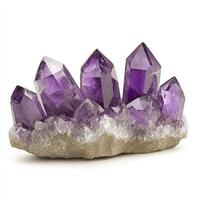 Amethyst cluster on a base photo