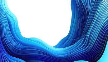Abstract fluid design with dynamic blue lines photo