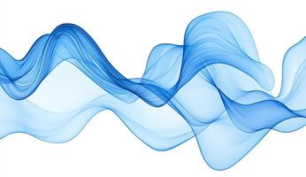Fluid, flowing blue abstract waves photo
