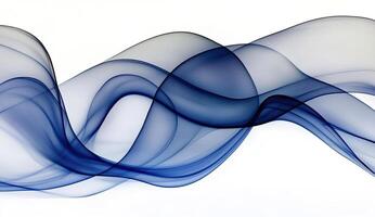Abstract flowing ribbons in shades of blue and gray photo