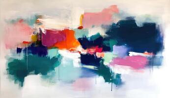 Abstract landscape of vibrant colors photo