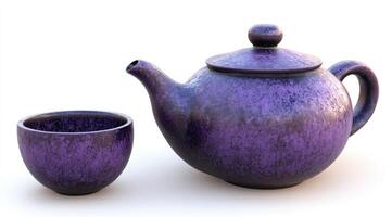 Purple tea set photo