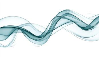 Abstract teal flowing ribbons photo
