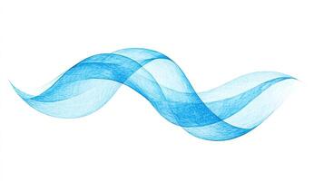 Blue flowing wave design photo