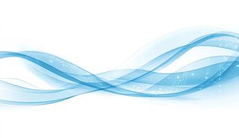 Abstract flowing waves, light blue, soft, elegant photo