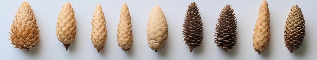 Cones in various stages of development photo
