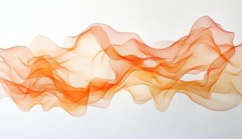 Abstract flowing forms of orange and peach photo