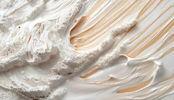 Abstract textured creamy swirls photo