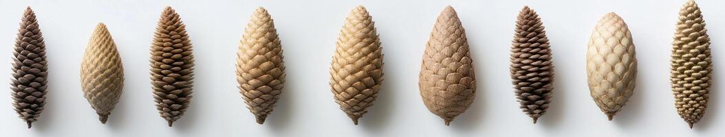 Series of Cone-Shaped Botanical Specimens photo