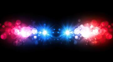 Red and blue light show photo