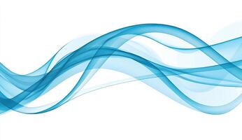 Abstract flowing teal waves photo