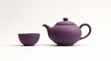 Elegant purple tea set photo