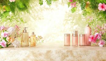 Springtime skincare display photo