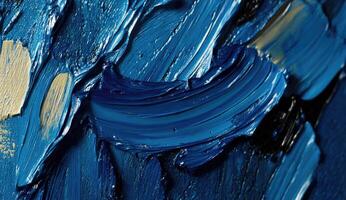 Deep Blue Paint Strokes photo