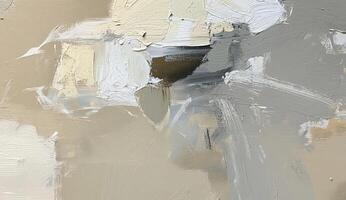 Abstract painted canvas with textured layers of muted colors photo