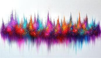 Abstract multicolored wave pattern photo