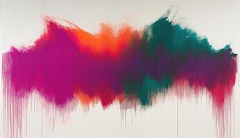 Abstract dripping paint strokes in vibrant hues photo