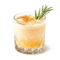 Creamy, spiced autumn drink photo