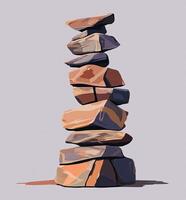 Stacked stones, a balanced monument photo
