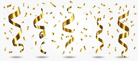 Golden Celebration Confetti and Streamers photo