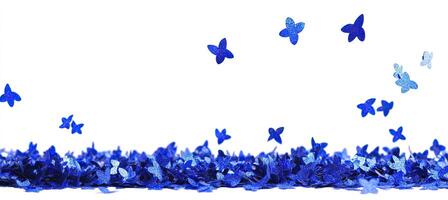 Delicate Blue Butterflies Scattered photo