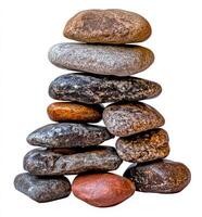 Stacked stones in a balanced pyramid photo