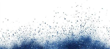 Abstract indigo particles explode upward photo