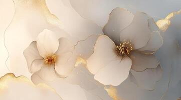 Delicate, ethereal floral abstraction photo