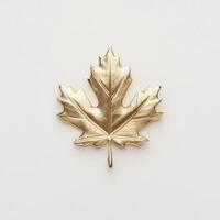 Golden autumn leaf photo