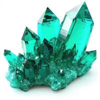 Cluster of vibrant teal crystals photo