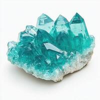 Turquoise crystal cluster photo