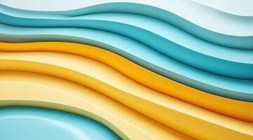 Abstract wavy layered colors photo