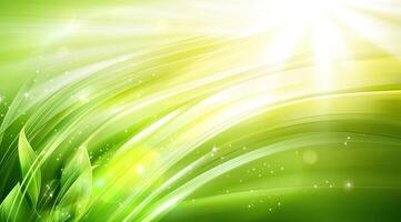 Springtime vibrant glow, lush greenery photo