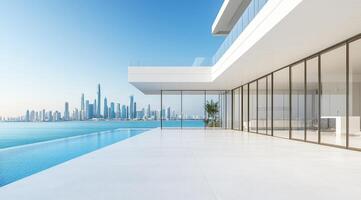 Modern Coastal Mansion with Pool Deck photo