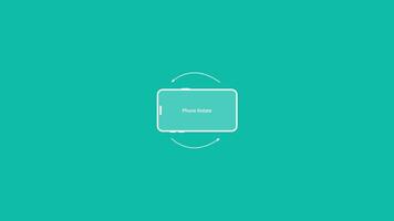 Animated Smartphone Rotation Presentation Template on Teal Background for Technology Videos
