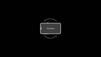 Animated Smartphone Rotation Graphic on Black Background for Editing video