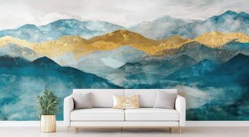 Coastal Mountain Range Mural photo