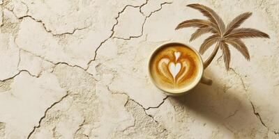 Tropical Latte on Cracked Earth photo