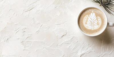 Cozy Latte on Textured Surface photo