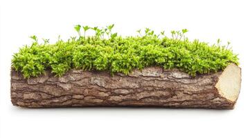 Log covered in moss photo