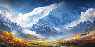 Majestic Autumnal Mountain Valley photo