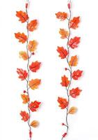 Autumn leaf garland with warm color LEDs photo