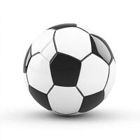 Soccer ball on white background photo
