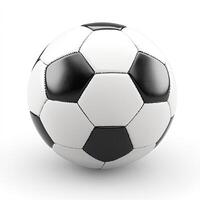 Soccer ball, black and white panels photo