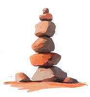 Stacked rocks, balanced and symmetrical photo