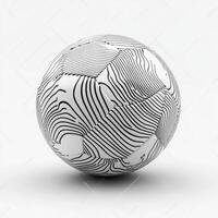 Abstract soccer ball with textured design photo