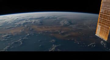 Earth seen from space, atmospheric features photo