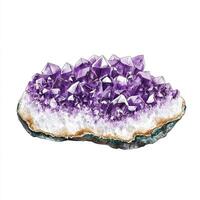 Purple amethyst cluster photo