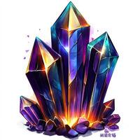 Radiant, multifaceted crystals cluster photo